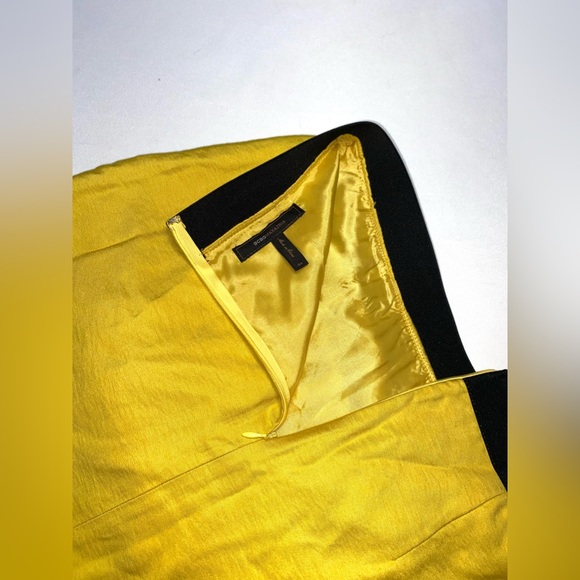Skirt Yellow black BCBG  embellished ruffles - Picture 11 of 16